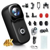 Underwater Body Camera 4K WiFi Wearable Action Cam,Thumb Size Hands Free Recording,Waterproof Horizontal Vertical Vlog Camera For Vlogging Recording