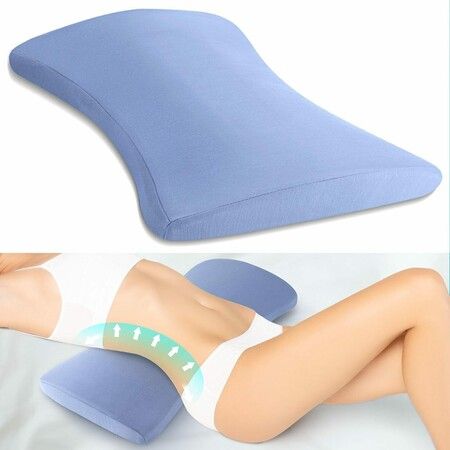 Memory Foam Lumbar Support Pillow For Lower Back Relief Ergonomic Sleep Waist Bolster Cushion For Side Back Stomach Sleepers,Bed Sofa Car
