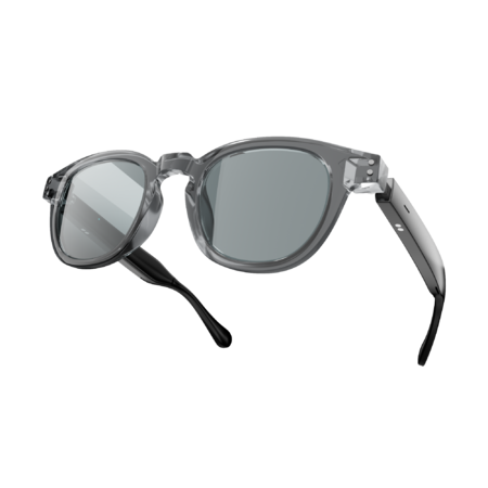 AI Smart Glasses   Bluetooth6.0 Calling Music Touch Voice Assistant AI Translation Real-Time Language Converter  Gift COL GREY