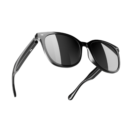 AI Smart Glasses   Bluetooth6.0 Calling Music Touch Voice Assistant AI Translation Real-Time Language Converter  Gift COL Black