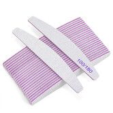 25pcs Nail Files, 100/180 Grit Nail File Emery Board Bulk for Acrylic Nails and Natural Nails, Limas para Unas Acrilicas Profesional Filers, Halfmoon