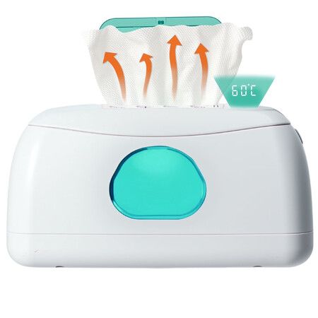 Baby Wipes Warmer,45-60 Celsius Temp Control Usb Heated Wipe Dispenser With Pop-Up Access,Night Light,Display & Viewing Window For Home Travel