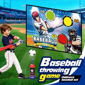 Kids Baseball Training Target Mat Game Set Childrens Soccer Pitching Practice Toy Backyard Garden Outdoor Active Sport 2-in-1 Tee Ball Football Kit