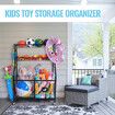 Sports Ball Storage Trolley Garage Gym Equipment Organiser Rolling Steel Rack Cart Basketball Football Yoga Mats Hooks Toys Bins Lockable Wheels Black