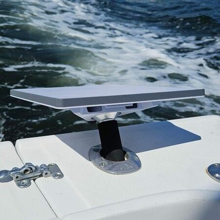 Marine-Grade Rod Holder Mount for Use with Starlink Mini Antenna, Flat Dish Base for Boats, Yachts, Sailboats, Trawlers and RVs, SLM-Rod-MNT