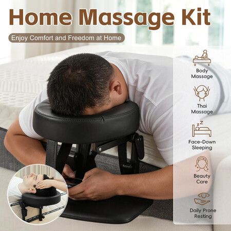 Face Down Pillow Cradle Adjustable Mattress Massage Table Headrest Memory Foam Cushion Armrest Shelf Portable Comfy Bed Prone Resting Relaxing Support