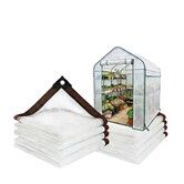 2*8M PE Waterproof Transparent Tarp Grommets Outdoor Garden Greenhouse Covering Anti-Tear Patio Canopy Sheet Chicken Coop Firewood Protection COL Clear