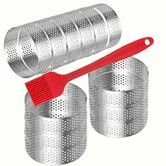 12 Pack 3.15 Inch Perforated Stainless Steel Tart Rings, Round Mini Tartlet & Mousse Cake Molds, Reusable Pastry Baking Molds