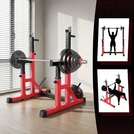 Adjustable Squat Rack Stand Barbell Dip Bar Station Weight Lifting Bench Press 350kg Garage Gym Exercise Equipment Fitness Workout Strength Training
