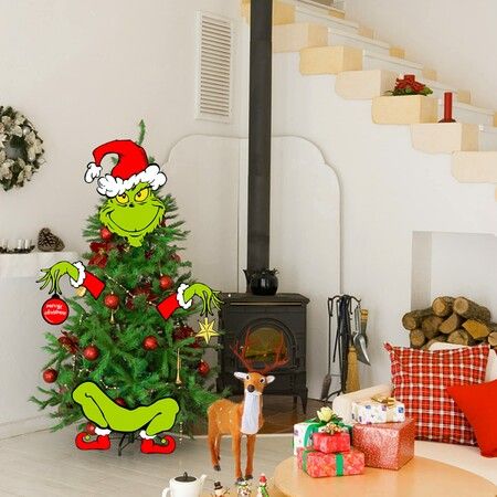Christmas Decorations for Tree  Funny Christmas Tree Ornament Thief Stole Tree Topper Head Arms and Legs for Holiday Xmas Home Party