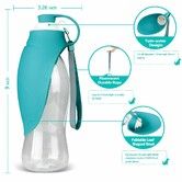 Dog Water Bottle Pet Water Dispenser Feeder Container Portable Drinking Cup Bowl Outdoor Hiking Travel 20 OZ
