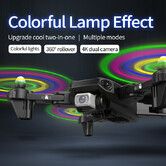 2021 Newest Colorful 4K HD Dual Camera with WIFI FPV Foldable Light Flow Quadcopter Anti Interference Technology Professional RC Drones