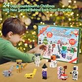 Christmas Advent Calendar,24 Days Toy Figures Building Blocks Countdown Calendar Including 29 Characters,Boys Advent Calendar Surprise Christmas Gift for Kids Boys Girls Fans