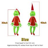 Christmas Decoration Plush Toy, 30 Inch Green Monster Plush Toy Suitable for Christmas Tree Home Decoration