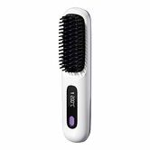Cordless Hair Straightener Brush with 3 Setting LED Temperature Display Electric Negative Ions Ceramic Hot Comb 360 Anti-Scald Color White