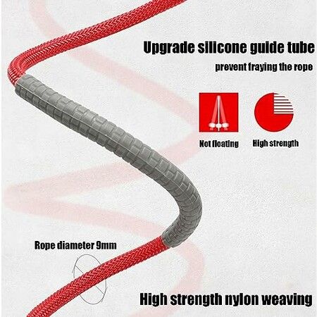 10m Long Jump Rope Double Dutch Jump Rope,Adjustable Skipping Ropes Nylon Braided Rope Core,Not Entangled,Long Enough for 6-10 Jumpers.