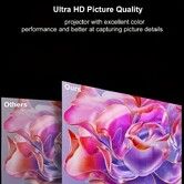 4K Portable Projector 1080P 1280x720P 180 Adjustable,Suitable For Mobile Phone/computer/TV Stick/tablet Computer,For Home Theater/office