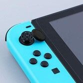 Joystick Replacement Cap Thumb Grip for Switch Joy-con Switch OLED & Switch Lite,Joycon Grip Button Stick Cover Switch Controller 3D Analog Cap Skin Replacement Part Repair Kit Accessories (Black)