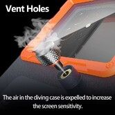 Waterproof Underwater Snorkeling Diving Phone Case for iPhone 16, 15, 14, 13, 12, 11 Pro Max Mini and Galaxy 15m Photo Video Cover, Blue