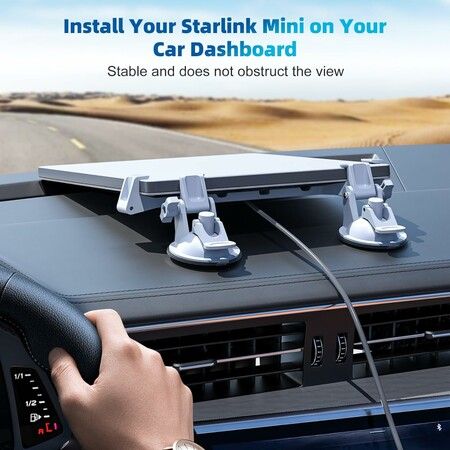 Starlink Mini Car Mount for Dashboard, Starlink Mini Mount for Car Starlink Mini Suction Cup Mount for Dashboard and windshield