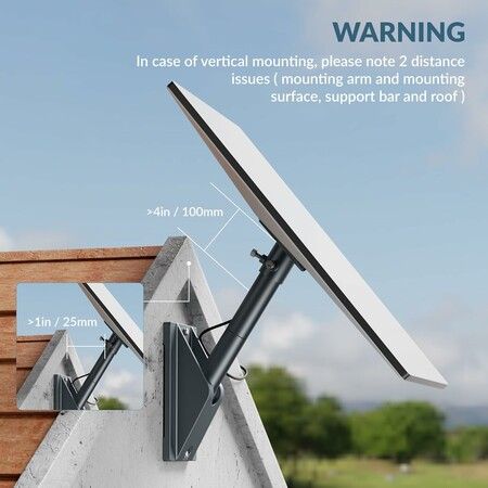 Starlink Gen 3 Mount Kit, Heavy Duty Aluminum Roof, Wall Mount Accessories for Starlink V3, 5.5inch x 8.8inch Stable Base, 90 Degree Tool Free Tilt