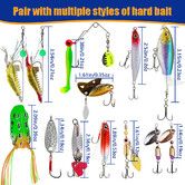Advent Calendar 2024 Fishing Lure for Man Teen, 24 Days Christmas Countdown Fish Tackle Set