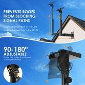 Adjustable Starlink Wall Mount Gen 3 Telescoping Support Arm Rustproof Weatherproof Concrete Wood Easy Installation Standard 4 4X Christmas Gift