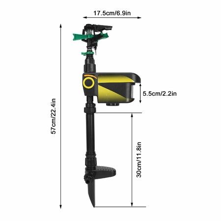Solar Water Sprinkler Animal Repellent Waterproof Timing Sensor Water Spray, Garden Sprinkler Irrigation Automatic Irrigation System,