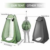 Portable Pop Up Privacy Tent Outdoor Camping Shower Tent with Carry Bag Camp Toilet Changing Room for Hiking Picnic Fishing Beach