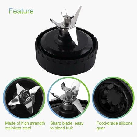 Ninja Blender Replacement Parts, 6 Fins Extractor Blade Assembly Fits Ninja 16oz Cups, Replacement Blade Compatible with Nurti Ninja Blenders Pro BL660
