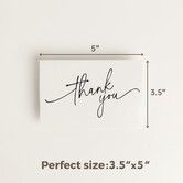 50 Pack Thank You Cards Bulk with Kraft Envelopes & Matching Stickers,Minimalist Design Perfect for Business,Weddings,Baby Bridal Showers,Graduations