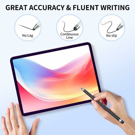 10Pcs Stylus Pen,Stylus Pen for iPad/iPhone/Android Smartphone and Tablets,Compatible with All Capacitive Touch Screen (Black/White)