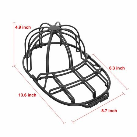 Baseball Cap Cleaner 2Pack Hat Washer Protector for Washing Machine Hat Frame Cage Black