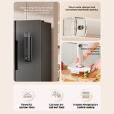 Black 3 IN 1 Rechargeable Wireless Vacuum Sealer Kitchen Food Bag Sealer External Pump Single Seal