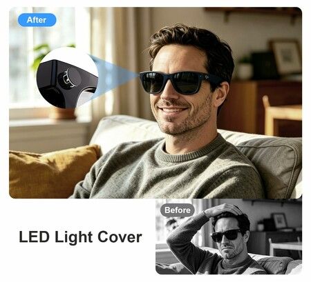 Meta Glasses Light Cover & LED Blocker Privacy Stickers Compatible with Ray-Ban Meta Gen 2 Wayfarer/Skyler & Oakley HSTN 4 Pack