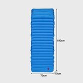 Self inflating Air Mattress Wide Sleeping Pad Splice Inflatable Bed Beach Camping Mat Blue