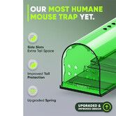 2 Pcs Humane Mouse Traps No Kill Live Catch and Release, Reusable, Easy to Use and Clean, No Touch Release, Sensitive