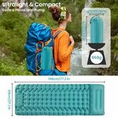 Self Inflating Sleeping Pad Mattress for Tent Camping Inflatable Camping Bed with Built-in Foot Pump for Backpacking - 3In Extra Thick Mat Air Cot