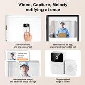 Video Doorbell Camera Smart Remote Visual Doorbell With Voice Change HD Night Vision Auto Capture Cloud Storage