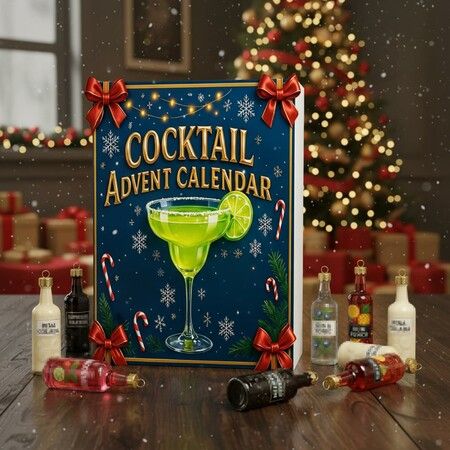 Cocktail Advent Calendar,24 Days Cocktail Countdown Calendar,A Daily Tasting Journey Through the World 2 Pack