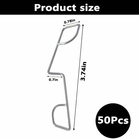 50 Pcs Fence Panel Clips,Stainless Steel Fence Wedges Grips,Garden Fence Clamps to Stop Rattling & Banging,Wind Protector Mounting Clips
