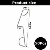 50 Pcs Fence Panel Clips,Stainless Steel Fence Wedges Grips,Garden Fence Clamps to Stop Rattling & Banging,Wind Protector Mounting Clips