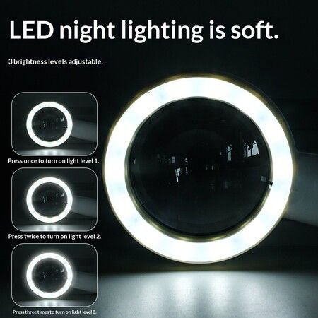 11X Magnifying Glass  55mm Lens ABS Acrylic Optical Clear  USB Rechargeable 14 LED Lights Jeweler Loups Magnifying Glass Gemstones Jewelry Watch Repair