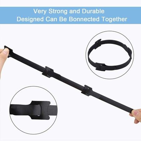 50 PCS 1.2CM x 20CM Reusable Cable Ties, Adjustable Cord Straps Wire Organizer Cord Wrap and Hook Loop Cable Management