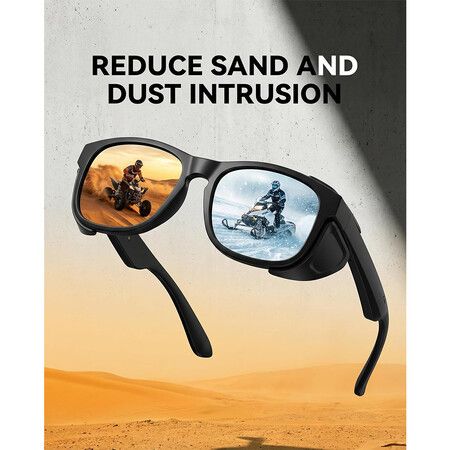 1Pair Side Shields for Ray-Ban Meta Gen 2, Silicone Smart Glasses Shields for Wayfarer, Skyler, Headliner and Oakley Meta HSTN, Wind and Dust Protection