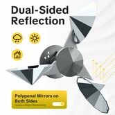 Bird Scare Reflective Device,Bird Reflector with Plastic Base for Outside Patio,Keep Pigeon Woodpeckers and Sparrows Away from Outdoor Boats Roofs Gardens