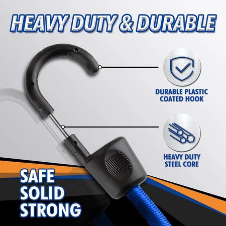 32Pcs Bungee Cords With Hooks Set In Storage Jar,Heavy Duty Elastic Ropes Assorted Sizes,Includes Ball Bungees & Tarp Clips For Hand Truck,Cargo