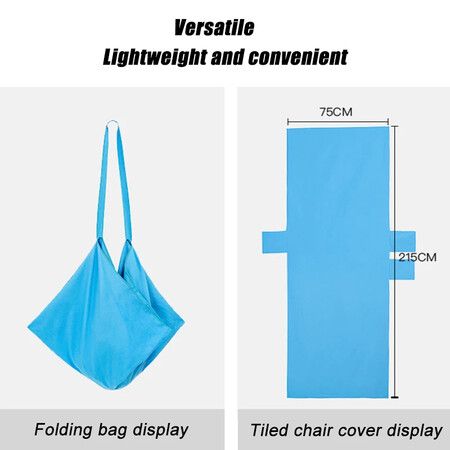 1PC Solid Color Quick Dry Beach Chair Cover Holiday Garden Swimming Pool Lounger Chairs Cover with Storage Pocket Color Grey