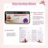 DIY Stitch Book, Embroidery Stitch Book on Linen Fabric, Comprehensive Guide with Various Patterns, Contains Multiple Sewing Tools