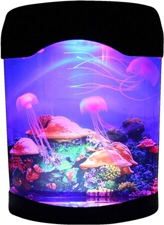 LED Jellyfish Lava Lamp, USB Jellyfish Lamp Electric Aquarium Tank Mood Night Light with Color-Changing for Home Bedroom Background Decoration